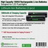 18650 PCB 3000mAh Lithium-ion Button-Top Flashlight Batteries [2-Pack]