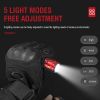 Mini Pocket LED Flashlight Clip On Rechargeable Torch Light Lamp Camping Hiking