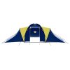 Camping Tent Fabric 9 Persons Blue and Yellow