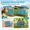 Oversized Camping Chair Folding Loveseat Camping Couch with Cup Holders & Thick Padding