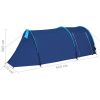 Waterproof Camping Tent 4 Persons Navy Blue/Light Blue