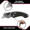 Hyper Tough Plastic Folding Utility Knife, Blade Included, Model 6713V