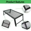 Multifunctional folding drain picnic table storage folding mesh table outdoor barbecue table camping mesh table