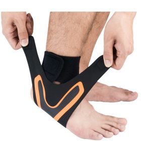 Ankle Support Brace Safety Running Basketball Sports Ankle Sleeves (Option: S-1pc-Right orange)