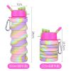 500ML Large Capacity Silicone Sports Water Bottle Outdoor Folding Water Cup For Climbing Travel