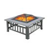 Durable Outdoor Fire Pit Table for Wood Burning with Accessories