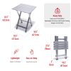 SUNNYFEEL Folding Camping Table - Lightweight Aluminum Portable Picnic Table, 18.5x18.5x24.5 Inch for Cooking, Beach, Hiking, Travel, Fishing, BBQ