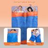 3 People Sleeping Bag for Adult Kids Lightweight Water Resistant Camping Cotton Liner Cold Warm Weather Indoor Outdoor Use 3 Season with Sack for Spri