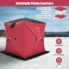 Portable 2 Person Ice Shanty with Cotton Padded Walls