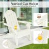 Foldable Weather Resistant Patio Chair with Built-in Cup Holder