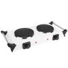 2000W Electric Dual Burner Portable Coil Heating Hot Plate Stove Countertop RV Hotplate with 5 Temperature Adjustments Portable Handles